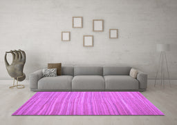 Machine Washable Abstract Purple Contemporary Area Rugs in a Living Room, wshcon1136pur