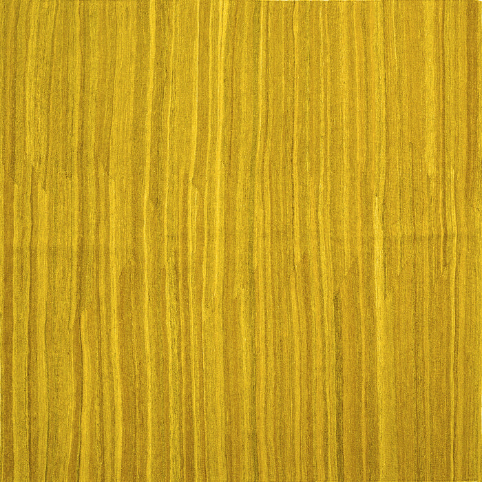 Square Machine Washable Abstract Yellow Contemporary Rug, wshcon1136yw