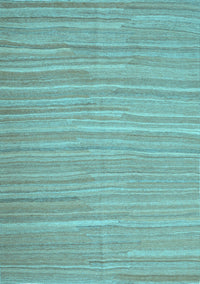 Abstract Light Blue Contemporary Rug, con1136lblu