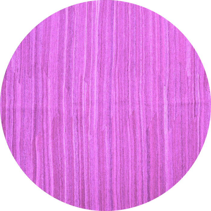 Round Abstract Purple Contemporary Rug, con1136pur
