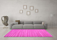 Machine Washable Abstract Pink Contemporary Rug, wshcon1136pnk