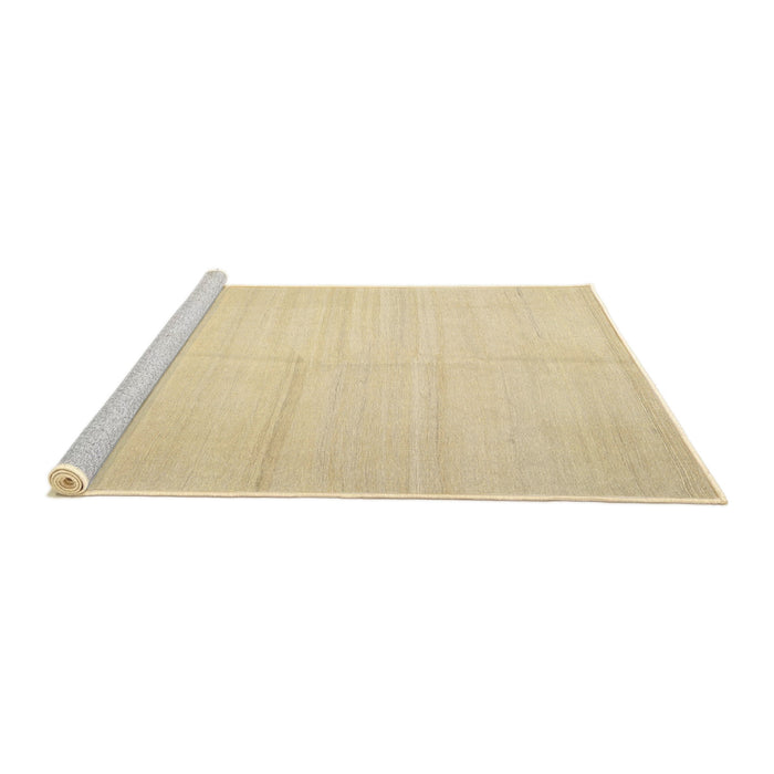 Serging Thickness of Machine Washable Contemporary Brown Gold Rug, wshcon1137