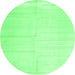 Round Solid Emerald Green Modern Rug, con1137emgrn