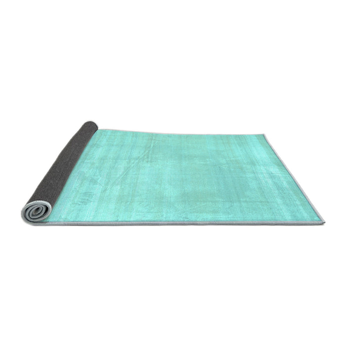 Sideview of Solid Light Blue Modern Rug, con1137lblu