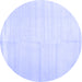 Round Solid Blue Modern Rug, con1137blu