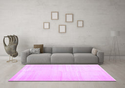 Machine Washable Solid Purple Modern Area Rugs in a Living Room, wshcon1137pur