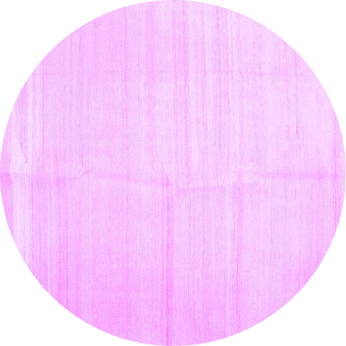 Round Solid Purple Modern Rug, con1137pur