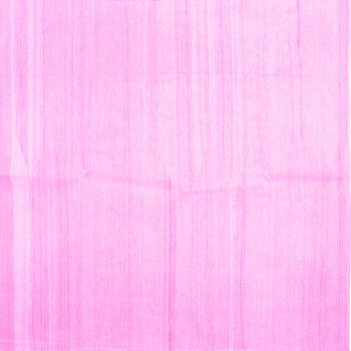 Square Machine Washable Solid Pink Modern Rug, wshcon1137pnk