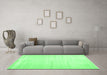 Machine Washable Solid Emerald Green Modern Area Rugs in a Living Room,, wshcon1137emgrn