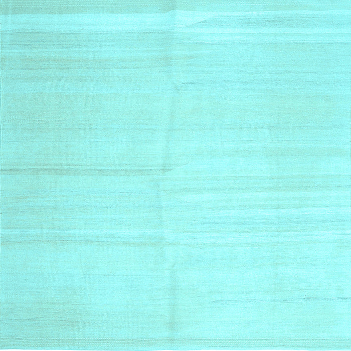 Square Machine Washable Solid Light Blue Modern Rug, wshcon1137lblu