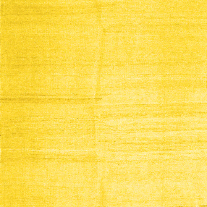 Machine Washable Solid Yellow Modern Rug, wshcon1137yw