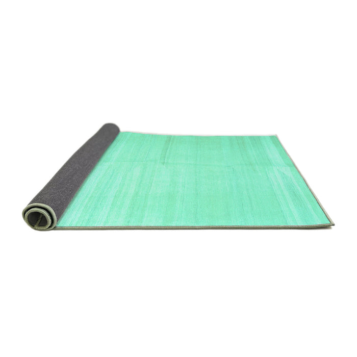 Sideview of Solid Turquoise Modern Rug, con1137turq
