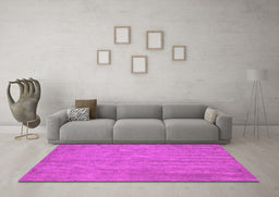 Machine Washable Abstract Pink Contemporary Rug in a Living Room, wshcon1138pnk