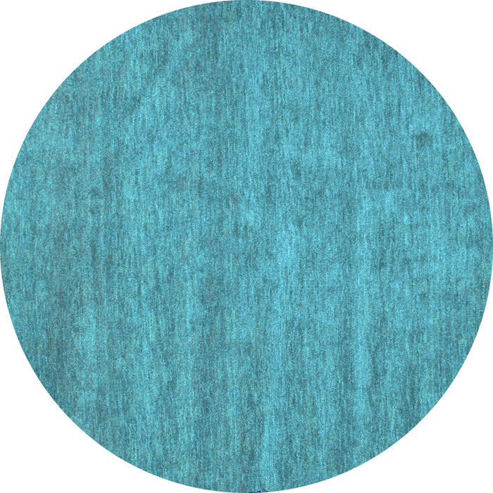 Round Abstract Light Blue Contemporary Rug, con1138lblu