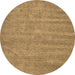 Round Abstract Brown Contemporary Rug, con1138brn