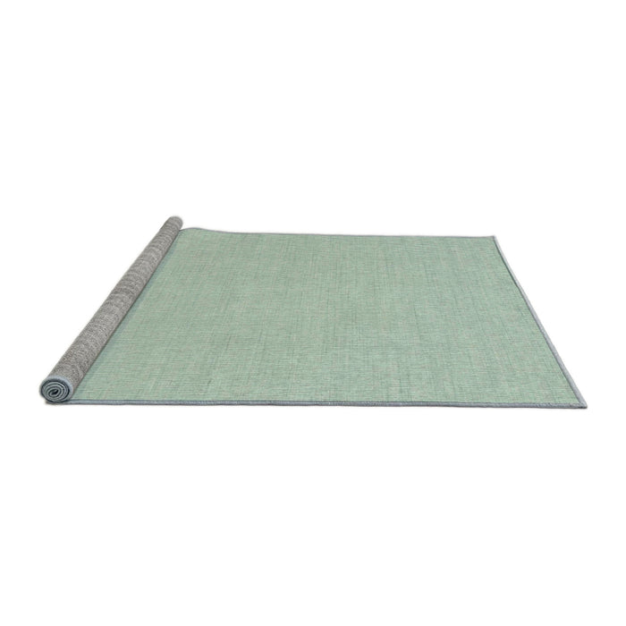 Serging Thickness of Machine Washable Contemporary Magic Mint Green Rug, wshcon1139
