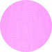 Round Machine Washable Abstract Pink Contemporary Rug, wshcon1139pnk