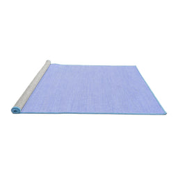 Sideview of Machine Washable Abstract Blue Contemporary Rug, wshcon1139blu