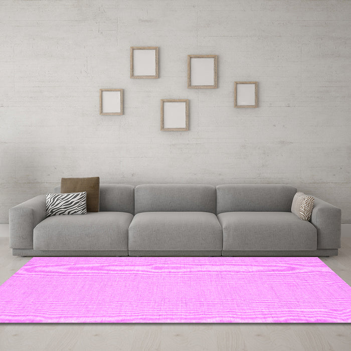 Machine Washable Abstract Pink Contemporary Rug in a Living Room, wshcon1139pnk