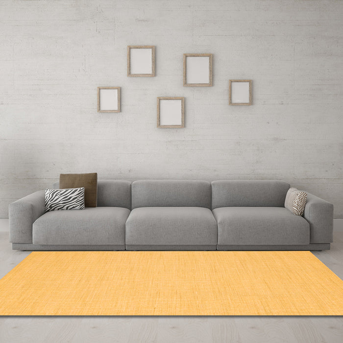 Machine Washable Abstract Orange Contemporary Area Rugs in a Living Room, wshcon1139org