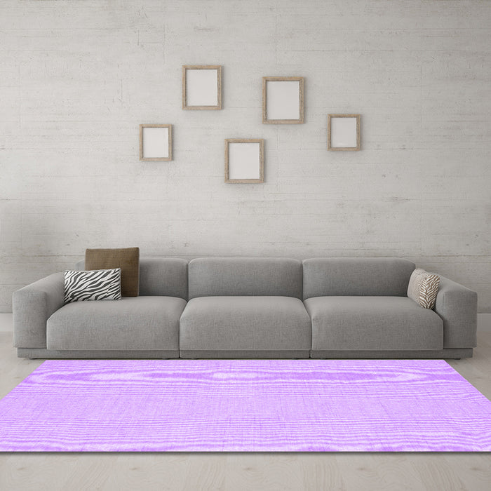 Machine Washable Abstract Purple Contemporary Area Rugs in a Living Room, wshcon1139pur