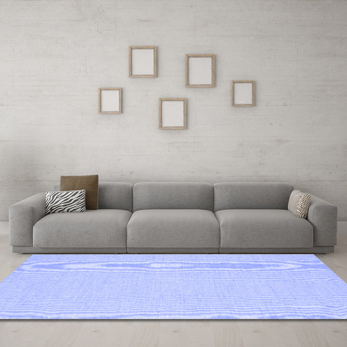 Machine Washable Abstract Blue Contemporary Rug in a Living Room, wshcon1139blu
