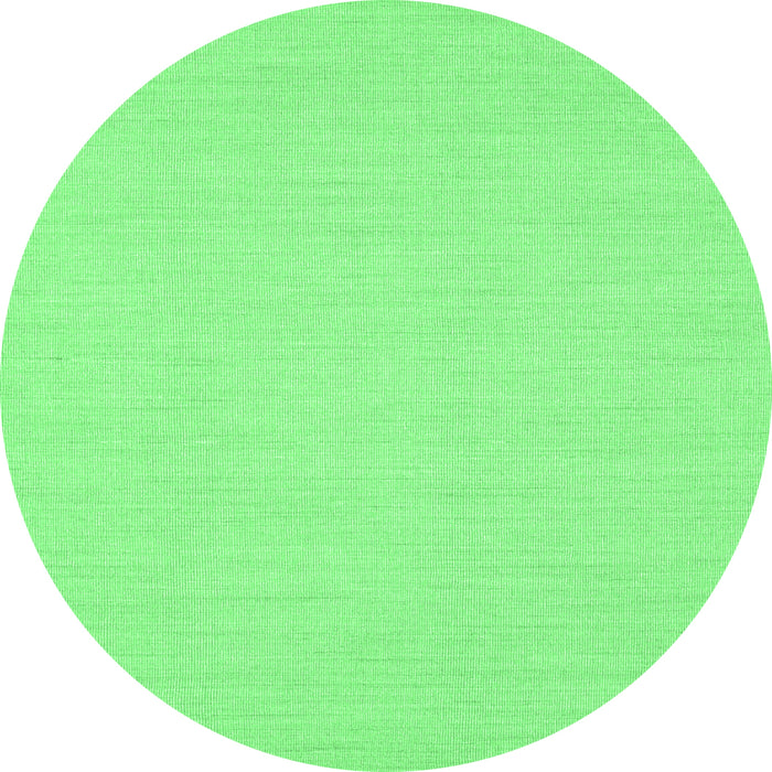 Round Machine Washable Abstract Emerald Green Contemporary Area Rugs, wshcon1139emgrn