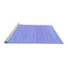 Sideview of Machine Washable Solid Blue Modern Rug, wshcon113blu