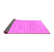 Sideview of Solid Purple Modern Rug, con113pur