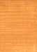 Serging Thickness of Machine Washable Solid Orange Modern Area Rugs, wshcon113org