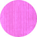 Round Solid Purple Modern Rug, con113pur