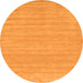 Square Solid Orange Modern Rug, con113org