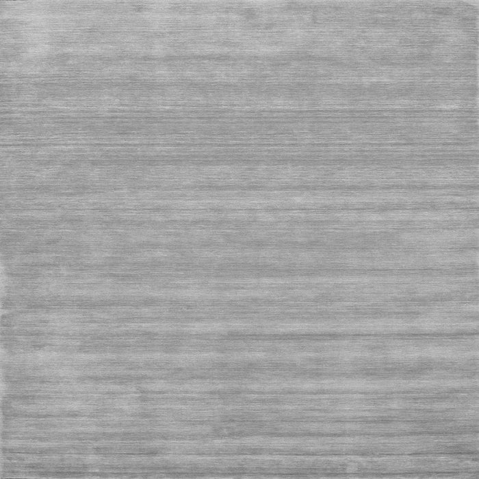 Round Machine Washable Solid Gray Modern Rug, wshcon113gry