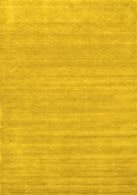 Solid Yellow Modern Rug, con113yw