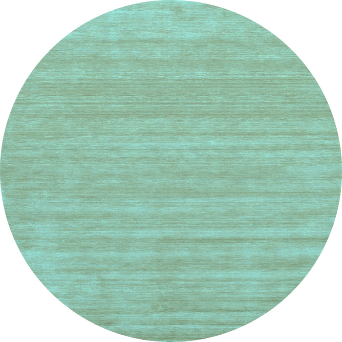 Round Machine Washable Solid Light Blue Modern Rug, wshcon113lblu