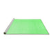 Sideview of Machine Washable Solid Emerald Green Modern Area Rugs, wshcon1140emgrn