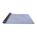 Sideview of Solid Blue Modern Rug, con1140blu