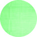 Round Solid Emerald Green Modern Rug, con1140emgrn