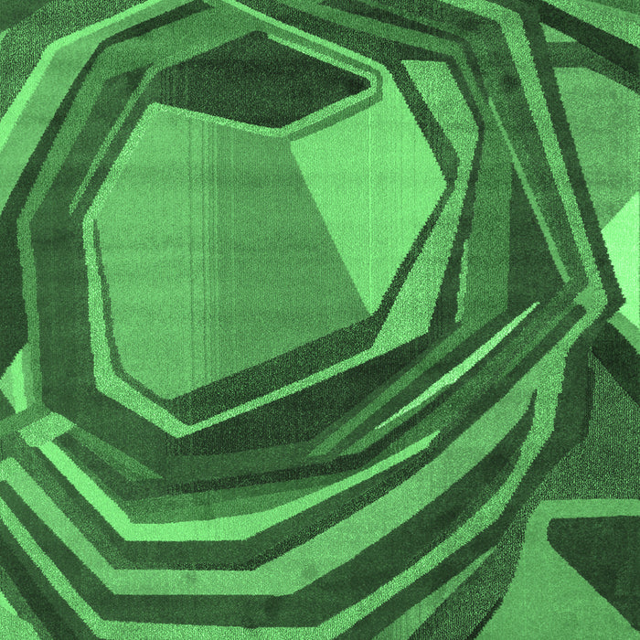 Abstract Emerald Green Contemporary Rug, con1141emgrn