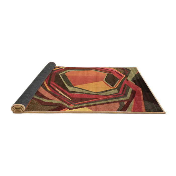 Sideview of Abstract Brown Contemporary Rug, con1141brn