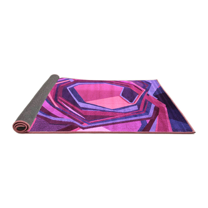 Sideview of Abstract Purple Contemporary Rug, con1141pur
