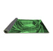 Sideview of Abstract Emerald Green Contemporary Rug, con1141emgrn