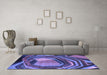 Machine Washable Abstract Blue Contemporary Rug in a Living Room, wshcon1141blu