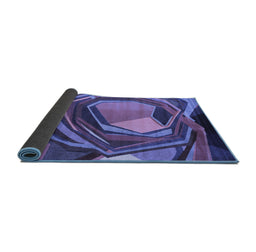 Sideview of Abstract Blue Contemporary Rug, con1141blu