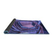 Sideview of Abstract Blue Contemporary Rug, con1141blu