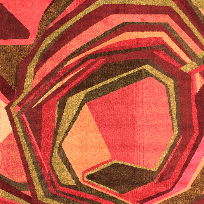 Serging Thickness of Machine Washable Abstract Orange Contemporary Area Rugs, wshcon1141org