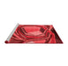 Contemporary Red Washable Rugs