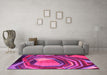 Machine Washable Abstract Pink Contemporary Rug in a Living Room, wshcon1141pnk