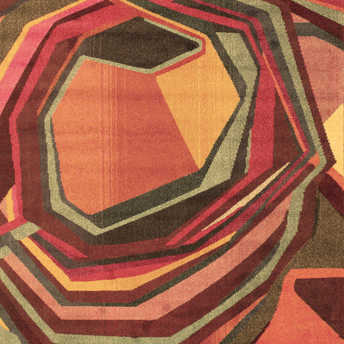 Abstract Brown Contemporary Rug, con1141brn