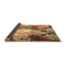 Sideview of Abstract Brown Contemporary Rug, con1142brn